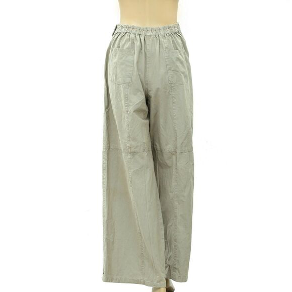 Ewa I Walla Solid Vintage Pocket Gray Trouser Pants Wide Leg Cotton S NWD 282993 - Picture 3 of 7